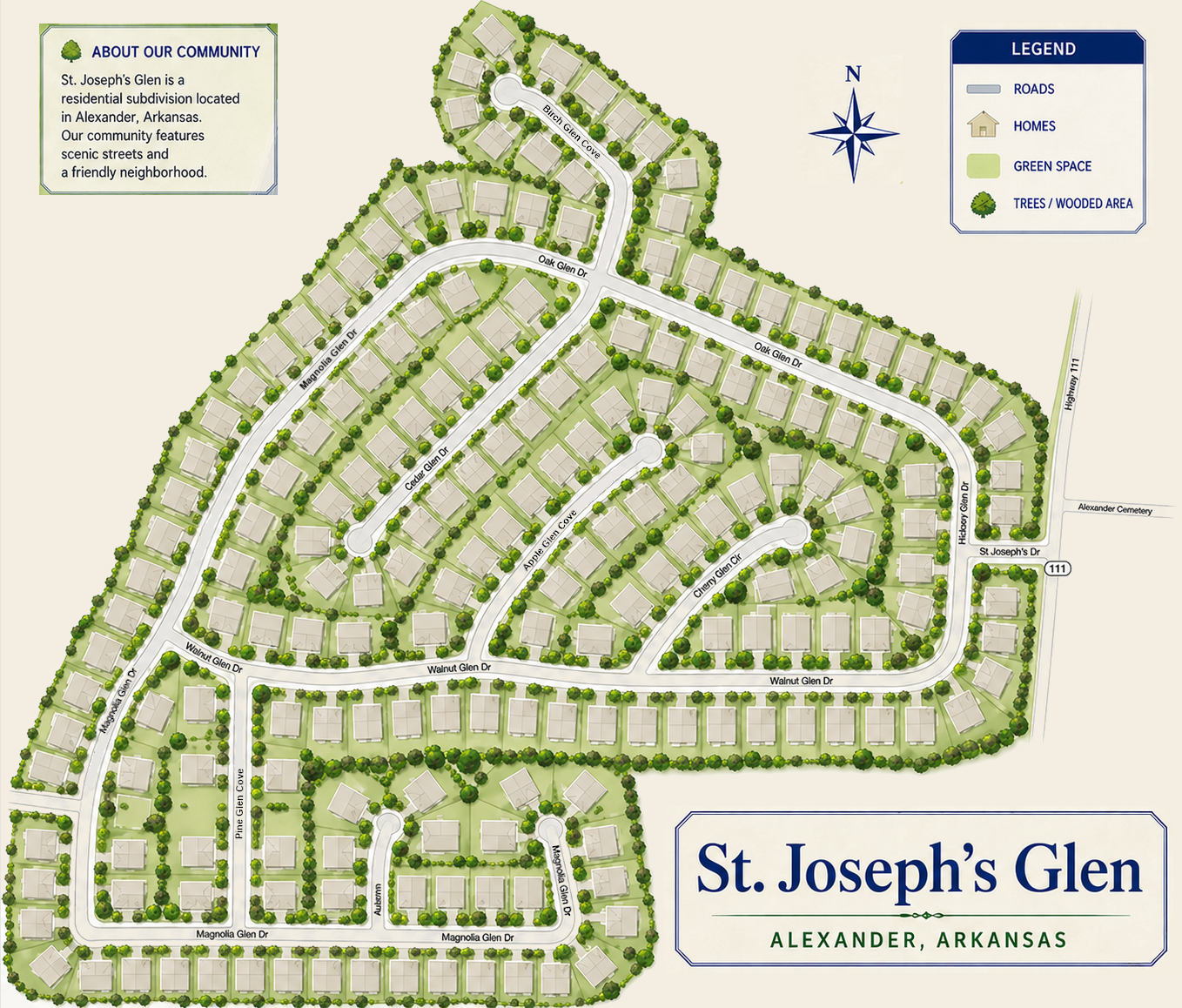 St. Joseph Glenn subdivision map